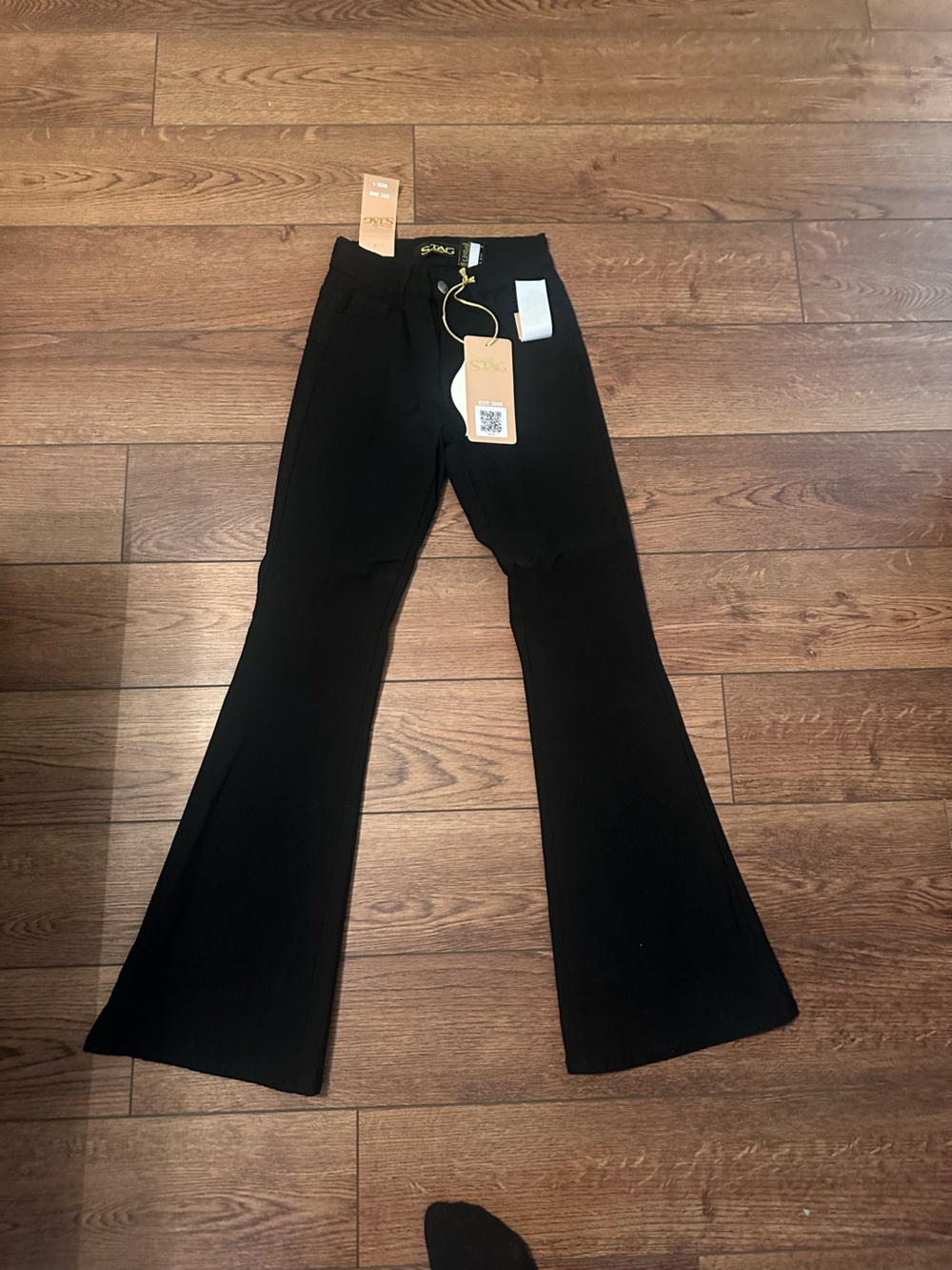 Black Flare Wide-Leg Jeans with Tags